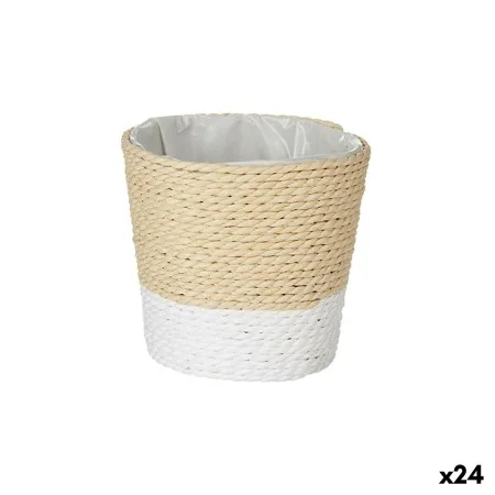 Macetero Blanco Cuerda Plástico 11 x 10,5 x 11 cm (24 Unidades) de Ibergarden, Maceteros - Ref: S3626259, Precio: 39,34 €, De...