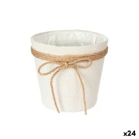 Macetero Lazo Blanco Tela 16 x 15 x 16 cm (24 Unidades) de Ibergarden, Maceteros - Ref: S3626261, Precio: 60,96 €, Descuento: %