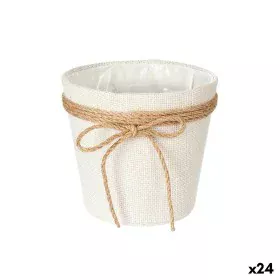 Macetero Lazo Blanco Tela 16 x 15 x 16 cm (24 Unidades) de Ibergarden, Maceteros - Ref: S3626261, Precio: 62,17 €, Descuento: %