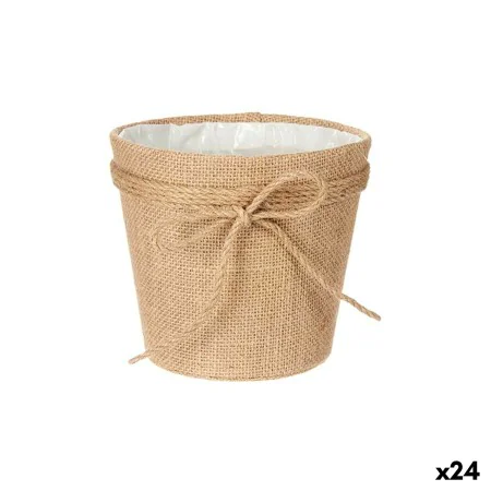 Vaso Fiocco Marrone Stoffa 16 x 15 x 16 cm (24 Unità) di Ibergarden, Cachepot - Rif: S3626262, Prezzo: 60,96 €, Sconto: %