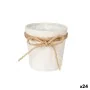 Cache-pot Lien Blanc Tissu 11 x 10,5 x 11 cm (24 Unités) de Ibergarden, Cache-pots - Réf : S3626263, Prix : 39,98 €, Remise : %