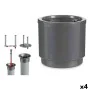 Vaso Autoirrigante Argentato polipropilene 26 x 25 x 26 cm (4 Unità) di Ibergarden, Vasi tradizionali - Rif: S3626271, Prezzo...