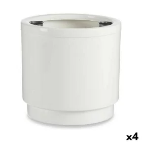 Self-watering flowerpot White polypropylene 32 x 30,5 x 32 cm (4 Units) by Ibergarden, Flower Pots - Ref: S3626272, Price: 43...