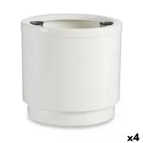 Vaso Autoirrigável Branco Polipropileno 32 x 30,5 x 32 cm (4 Unidades) de Ibergarden, Vasos para flores - Ref: S3626272, Preç...