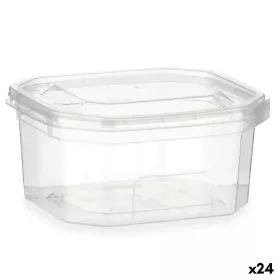 Boîte à repas rectangulaire avec couvercle Transparent polypropylène 370 ml 10,7 x 5,5 x 11,7 cm (24 Unités) de Leknes, Stock...