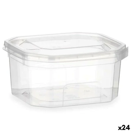 Boîte à repas rectangulaire avec couvercle Transparent polypropylène 370 ml 10,7 x 5,5 x 11,7 cm (24 Unités) de Leknes, Stock...