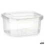 Lancheira Retangular com Tampa Transparente Polipropileno 370 ml 10,7 x 5,5 x 11,7 cm (24 Unidades) de Leknes, Armazenamento ...