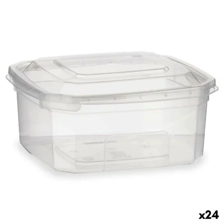 Boîte à repas rectangulaire avec couvercle Transparent polypropylène 500 ml 12,3 x 6 x 13 cm (24 Unités) de Leknes, Stockage ...