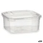 Rectangular Lunchbox with Lid Transparent polypropylene 500 ml 12,3 x 6 x 13 cm (24 Units) by Leknes, Food storage - Ref: S36...