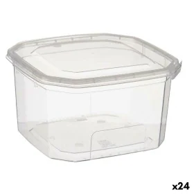 Boîte à repas rectangulaire avec couvercle Transparent polypropylène 750 ml 12,8 x 7,5 x 13,5 cm (24 Unités) de Leknes, Stock...