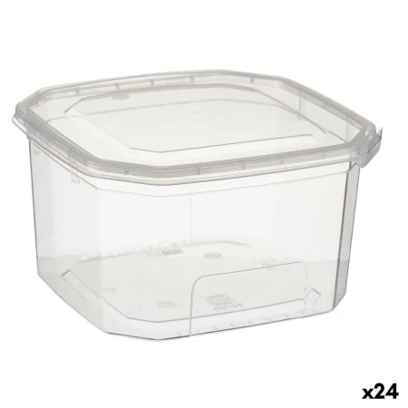 Boîte à repas rectangulaire avec couvercle Transparent polypropylène 750 ml 12,8 x 7,5 x 13,5 cm (24 Unités) de Leknes, Stock...