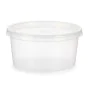 Panier-repas rond avec couvercle Transparent polypropylène 500 ml 12,5 x 6,2 x 12,5 cm (24 Unités) de Leknes, Stockage des al...