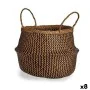 Cesta Decorativa Castanho Preto Junco 8 L 36 x 30 x 36 cm (8 Unidades) de Gift Decor, Cestos de arrumação - Ref: S3626312, Pr...