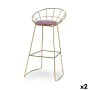 Tabouret Rose Doré Fer 51 x 94 x 52 cm (2 Unités) de Gift Decor, Tabourets - Réf : S3626330, Prix : 188,63 €, Remise : %