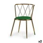 Cadeira Losangos Verde Dourado 50,5 x 73 x 51 cm (2 Unidades) de Gift Decor, Cadeiras - Ref: S3626336, Preço: 174,11 €, Desco...