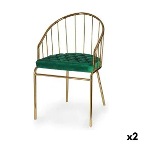 Chaise Barres Vert Doré 51 x 81 x 52 cm (2 Unités) de Gift Decor, Chaises - Réf : S3626340, Prix : 170,86 €, Remise : %