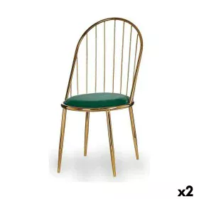 Chaise Barres Vert Doré 48 x 95,5 x 48 cm (2 Unités) de Gift Decor, Chaises - Réf : S3626344, Prix : 188,63 €, Remise : %