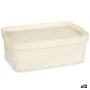 Caixa de Armazenagem com Tampa Creme Plástico 6 L 21,5 x 11 x 31,5 cm (12 Unidades) de Kipit, Caixas e baús de arrumação - Re...