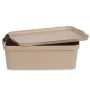 Caja de Almacenaje con Tapa Beige Plástico 14 L 29,5 x 14,5 x 45 cm (12 Unidades) de Kipit, Cajas y arcones de almacenaje - R...