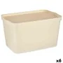 Boîte de rangement avec couvercle Crème Plastique 24 L 29,3 x 24,5 x 45 cm (6 Unités) de Kipit, Boîtes et coffres de rangemen...