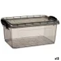 Scatola portaoggetti con coperchio Antracite Plastica 8,5 L 24 x 16 x 37 cm (12 Unità) di Kipit, Scatole e cassapanche - Rif:...