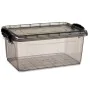 Boîte de rangement avec couvercle Anthracite Plastique 8,5 L 24 x 16 x 37 cm (12 Unités) de Kipit, Boîtes et coffres de range...