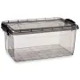 Caja de Almacenaje con Tapa Antracita Plástico 13,7 L 27,5 x 18 x 42,5 cm (12 Unidades) de Kipit, Cajas y arcones de almacena...