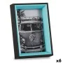 Cornice Portafoto 3 x 17 x 12 cm Cristallo Nero Azzurro Legno MDF (6 Unità) di Gift Decor, Cornici da parete e da tavolo - Ri...