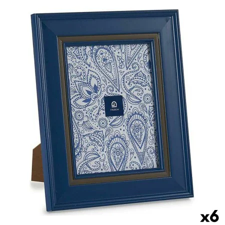 Marco de Fotos 23 x 28 x 2 cm Cristal Azul Plástico (6 Unidades) de Gift Decor, Marcos de pared y mesa - Ref: S3626374, Preci...