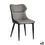 Fauteuil Noir Gris Acier 49 x 86 x 60 cm (2 Unités) de Gift Decor, Chaises - Réf : S3626376, Prix : 139,30 €, Remise : %