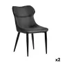 Armchair Black Anthracite Steel 49 x 86 x 60 cm (2 Units) by Gift Decor, Chairs - Ref: S3626377, Price: 139,30 €, Discount: %