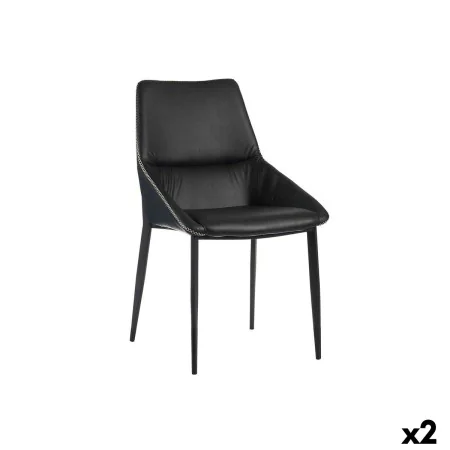 Armchair Braiding Blue Black Steel 50 x 87 x 61 cm (2 Units) by Gift Decor, Chairs - Ref: S3626382, Price: 155,07 €, Discount: %