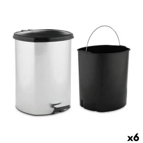 Poubelle à pédale Argenté Plastique 11 L (6 Unités) de Berilo, Corbeilles à papier - Réf : S3626407, Prix : 61,27 €, Remise : %