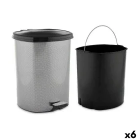 Pedal bin Dark grey Plastic 11 L (6 Units) by Berilo, Wastebaskets - Ref: S3626408, Price: 61,27 €, Discount: %