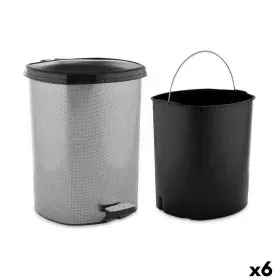 Poubelle à pédale Gris foncé Plastique 11 L (6 Unités) de Berilo, Corbeilles à papier - Réf : S3626408, Prix : 61,27 €, Remis...