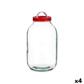 Vaso Coperchio con manico Rosso polipropilene 5 L 16,5 x 29 x 16,5 cm (4 Unità) di Vivalto, Conservazione di alimenti - Rif: ...