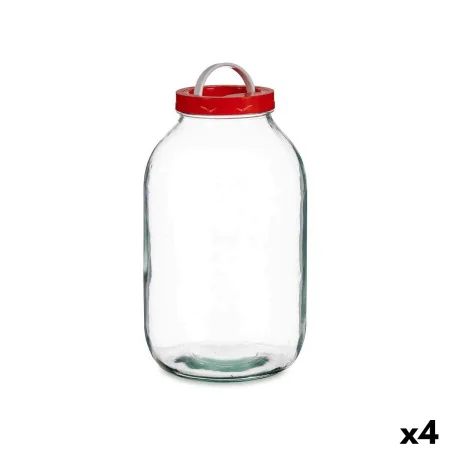 Jar Lid with handle Red polypropylene 5 L 16,5 x 29 x 16,5 cm (4 Units) by Vivalto, Food storage - Ref: S3626424, Price: 21,9...