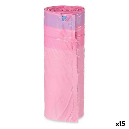 Bolsas de Basura Perfumado Autocierre Rosa Polietileno 15 Unidades 30 L de BigBuy Home, Bolsas para cubo de basura - Ref: S36...