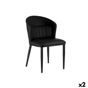 Poltrona Redondo Preto Aço 51 x 83,5 x 54 cm (2 Unidades) de Gift Decor, Cadeiras - Ref: S3626430, Preço: 173,49 €, Desconto: %