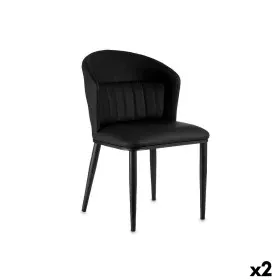 Poltrona Redondo Preto Aço 51 x 83,5 x 54 cm (2 Unidades) de Gift Decor, Cadeiras - Ref: S3626430, Preço: 191,53 €, Desconto: %