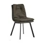 Armchair Buttons Black Grey Steel 62 x 85 x 47 cm (2 Units) by Gift Decor, Chairs - Ref: S3626432, Price: 155,07 €, Discount: %