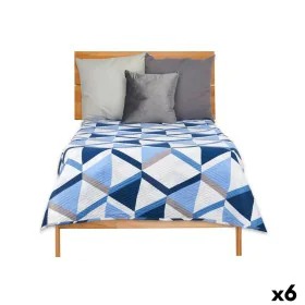 Colcha Reversible 180 x 260 cm Azul Blanco (6 Unidades) de Gift Decor, Mantas y colchas - Ref: S3626438, Precio: 81,26 €, Des...