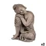 Figura Decorativa para Jardín Buda Poliresina 23 x 34 x 28 cm (2 Unidades) de Ibergarden, Figurines - Ref: S3626443, Precio: ...