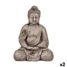 Figura Decorativa para Jardim Buda Poliresina 23 x 42 x 30 cm (2 Unidades) de Ibergarden, Figurinhas - Ref: S3626445, Preço: ...