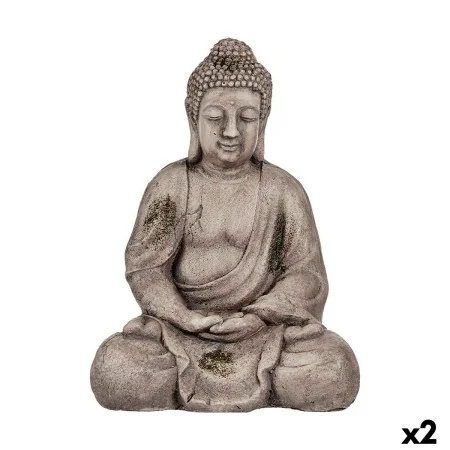 Decorative Garden Figure Buddha Polyresin 23 x 42 x 30 cm (2 Units) by Ibergarden, Figurines - Ref: S3626445, Price: 66,79 €,...