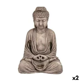 Decorative Garden Figure Buddha Polyresin 22,5 x 40,5 x 27 cm (2 Units) by Ibergarden, Figurines - Ref: S3626447, Price: 68,6...