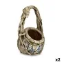 Figura Decorativa para Jardim Vaso Poliresina 25,5 x 44 x 27,5 cm (2 Unidades) de Ibergarden, Figurinhas - Ref: S3626456, Pre...