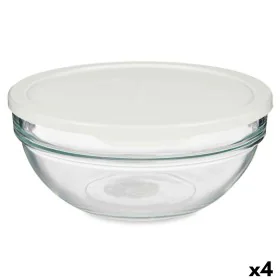 Round Lunch Box with Lid Chefs White 1,135 L 17,2 x 7,6 x 17,2 cm (4 Units) by Pasabahce, Food storage - Ref: S3626478, Price...