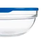 Panier-repas rond avec couvercle Chefs Bleu 1,135 L 17,2 x 7,6 x 17,2 cm (4 Unités) de Pasabahce, Stockage des aliments - Réf...