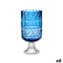 Vase Schnitzerei Blau Kristall 13 x 26,5 x 13 cm (6 Stück) von Gift Decor, Vasen - Ref: S3626486, Preis: 66,50 €, Rabatt: %